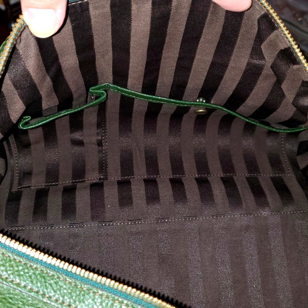 MCM Olive Green Leather Travel Bag - Picture 17 of 17